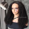 ISEE Wear and Go Glueless Wig Afro Kinky Curly Lace Front Wigs Human Hair 6x4 HD Lace Afro Curly Wigs for Women Lace Pre Cut Glueless Wigs Human Hair Pre Plucked 16 Inch