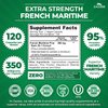 Zazzee Extra Strength French Maritime Pine Bark 20:1 Extract, 350 mg Per Capsule, 120 Vegan Capsules, 95% Proanthocyanidins, Kosher, 4 Month Supply, Standardized 20X Extract, Non-GMO, Made in The USA