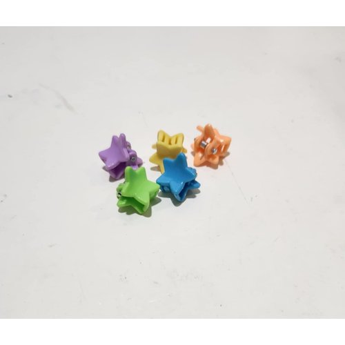 5 Pcs Colorful Star Mini Hair Claw Clips Clamps Accessories for Baby Toddler Girls Decorative Bun Hair