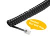 Vthahaby 4 Pack Phone Cord Landline 8Ft Uncoiled/1.4Ft Coiled Landline Telephone Handset Cord Line Cable RJ9 4P4C Telephone Accessory Black (4PACK)