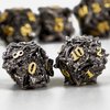JOYLORD Hollow Metal DND Dice Set - Dragon Head Design for Dungeons &Dragons- Metal Dice Set with Unique Numbers,Unforgettable Dungeons and Dragons Gifts