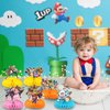 Super Smash Brothers Birthday Party Supplies, 8pcs Super Smash BrothersTheme Table Decorations Honeycomb Centerpieces Super Mario Birthday Decorations