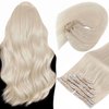 Sunny Human Hair Clip in Extensions Blonde Clip in Hair Extensions Platinum Blonde Real Hair Extensions Clip in Human Hair Blonde Hair Extensions Double Weft Hair Extensions Clips 7pcs 100g 14inch