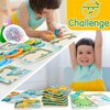 deli Wooden Toddler Puzzles, 6 Pcs Animals Puzzles for Toddler, Montessori Preschool Educational Learning Toys Make a Great Gifts for 1 2 3 4 5 Year Olds