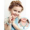 ELEMIRSA Girl Handbag Purse for Little Girls Kids Pretend Play Dress Up Necklace Hair Accessories Jewelry Set, Light Blue