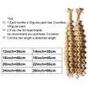 DSEKCAIN P27/613 Human Braiding Hair Deep Wave Bulk Human Hair For Braiding Crochet Bohemian/Boho Knotless Braids Micro Braiding Hair Wet And Wavy 100gram (2 of 50g) Highlight Blonde Color 18 Inch
