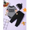 Baby Boy Clothes 0-3 Months Fake Tattoo Sleeve Just Did 9 Months On The Inside Funny Baby Onesie Romper Rockabilly Bodysuits +Little Man Hat + Skull Pant 3PCS Outfits Set