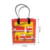 Tiny Mills Fire Truck Themed Party Favor Bags Treat Bags with Handles, Firefighter Fire Engine Birthday Party Goodie Bags Candy Bags for Toddler Birthday Party, Pack of 12