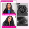 BABOSHOW 26 Inch 13x6 Deep Wave Lace Front Wigs Human Hair 200% Density Curly Wig Human Hair Glueless Deep Wave Frontal Wig 13x6 HD Curly Lace Front Wigs Human Hair Pre Plucked with Baby Hair