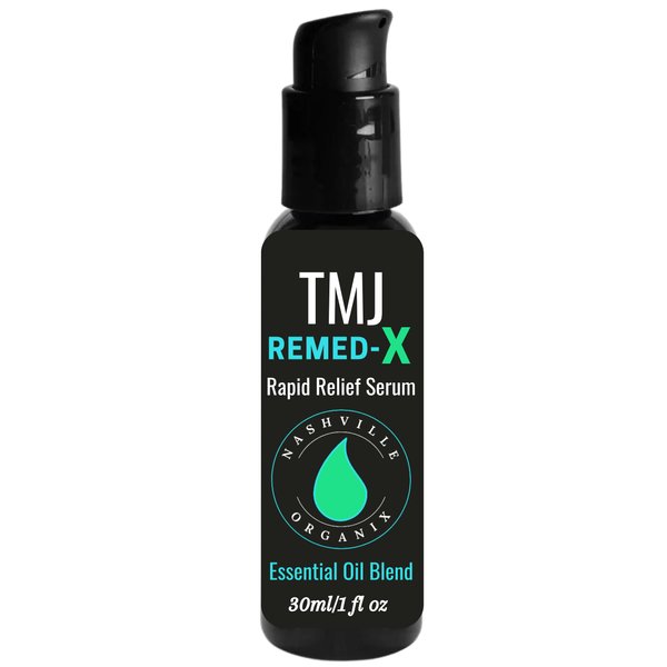 Dr. A's TMJ Remed-X Rapid Relief Serum | Deep Muscle & Jaw Tension Essential Oil Cream | Organic TMJ Relief Product | Eases Teeth Grinding Roll-On Bottle 1oz