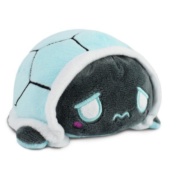 TeeTurtle - The Original Reversible Turtle Plushie - Rainy Day - Cute Sensory Fidget Stuffed Animals That Show Your Mood 3.5 inch, 100% Polyester Fiber