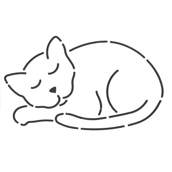Quilting Creations Catnapper Quilt Stencil, 5 x 3