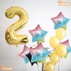 Rainbow Star Balloons 18 Inch, 10 Pcs Gradient Star Shaped Mylar Helium Foil Metallic Balloon for Birthday Party Decorations Baby Shower Wedding Anniversary Backdrop Party Supplies