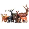 Forest Animals Figurines Toys, 10PCS Realistic Plastic Wild Woodland Animals Figures Playset, Cake Toppers Birthday Gift for Kids Children Toddlers
