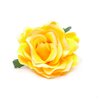 VEICOSTT Women Rose Flower Hair Clip Hair Accessories Flower Brooch Pin ZFJ11 (Yellow)
