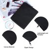 12 Pieces Canvas Cosmetic Bag Multipurpose Cosmetic Pouch Zipper Makeup Bags Blank Make Up Purse for Women Travel Organize Storage, Multi Sizes (Black)