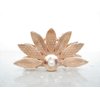 Generic Rose gold or silver metal flower pearl hair claw clip jaw clip (Primary color: Dark silver), 1 Count (Pack of 1)