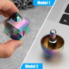 Umnodobn Infinity Gear Fidget Cube Spinner for Kid Adult, Transformable Spinning Top Metallic Fidget Toys for Anti-Anxiety Stress Relief Autism ADHD, 2-in-1 Cube Focus Toy for Desktop Office Classroom