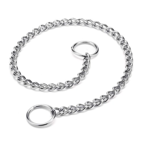 Mogoko Stainless Steel Dog Choke Chain Collar, Puppy Metal P Chain Slip Collar Pet Training Walking Choker(2.0mm;14.0 Inch)
