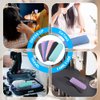 Heat Resistant Silicone Mat Pouch for Hair Straightener, Non-slip Travel Pad Cover for Curling & Flat Iron, Portable Styling Heat Mat Holder for Curler Wand and Hot Waver (Purple)