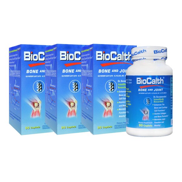 Best Calcium Supplement - 3 Bottles of BioCalth® Calcium Threonate, 90 caplets (90x3=270 counts)