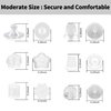 Silicone Earring Backs for Studs 6 Styles Clear Hypoallergenic Rubber Earrings Safety Back Stopper Replacement Kit (550 Pcs)
