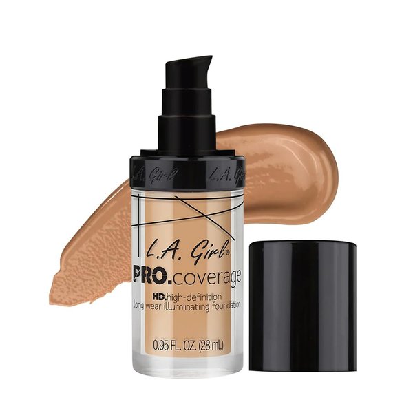 L.A. Girl Pro Coverage Liquid Foundation, Natural, 0.95 Fl Oz (Pack of 1)