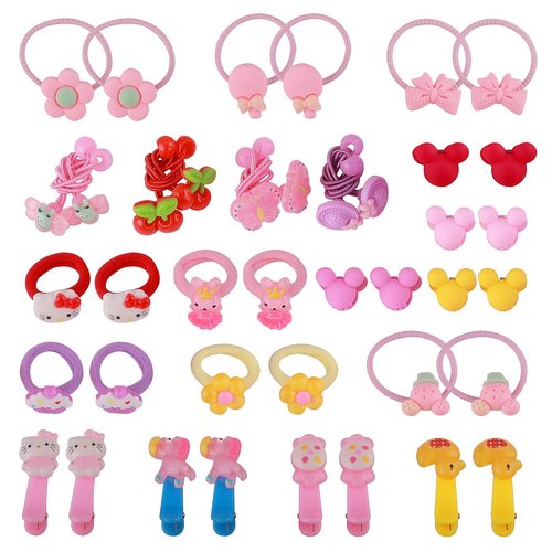 Starneey 40PCS Hair Accessories Hair Ties Hair Clips Barrettes Hairpins Set Hair Rope Hair Band for Girls and Little Girls Baby Kids