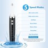 Pelzzle Rechargeable Tooth Polisher Kit for Daily Cleaning, Whitening and Polishing, Electric Dental Teeth Polisher with LED Light, 5 Brush Heads, 5 Speed Modes, Waterproof