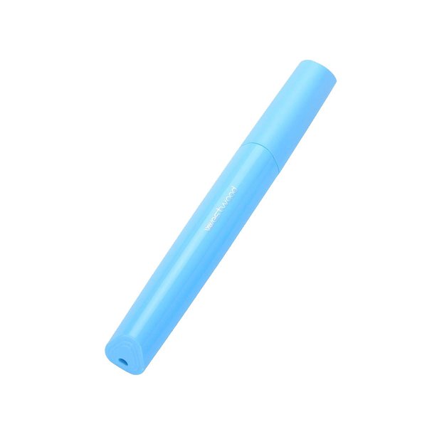 Travel Toothbrush Case Plastic Container Box Breathable Design with Air Hole More Toothbrush Tube for Home Daily Office Business Use (Light Blue)