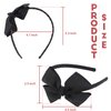 MEEDEE Fashion Black Bow Headband Bowknot Headband Big Bow Grosgrain Ribbon Hair Hoop Headband for Girls Toddlers Girls Kids Party Decoration Cosplay Costume Headwear Makeup Handmade Hair Band