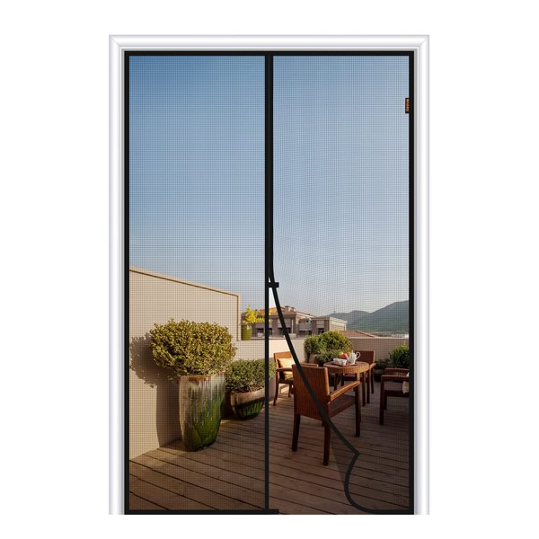 MAGZO Magnetic Screen Door Fit Door Size 30 x 80 Inch, Screen Size 32" x 81" Sturdy Magnet Middle Opening Screen Mesh