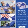 ProCure [200 Count Disposable Nitrile Gloves X-Small - Powder Free, Rubber Latex Free, Medical Exam Grade, Non Sterile, Ambidextrous - Soft with Textured Tips - Cool Blue