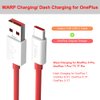 Jelanry for OnePlus 8 Pro Warp SuperVOOC Charging Cable 80W 65W 6FT 2-Pack, USB Type C Cable Dash Charging Cable Rapid Data Syncing Fast Charger Cable for OnePlus 12 Open 11 10 8 7T Pro 7 6T 5T, Red