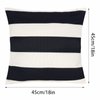 tiggell 4 Pack Waterproof Pillow Covers Outdoor Throw Pillowcases Decorative Garden Cushion Case for Home Garden Patio Couch Balcony Striped (18 * 18 inch, Black & White)