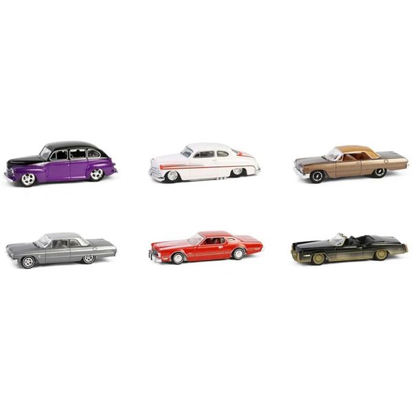 California Lowriders Set of 6 Pieces Series 6 1/64 Diecast Model Cars by Greenlight 63070SET