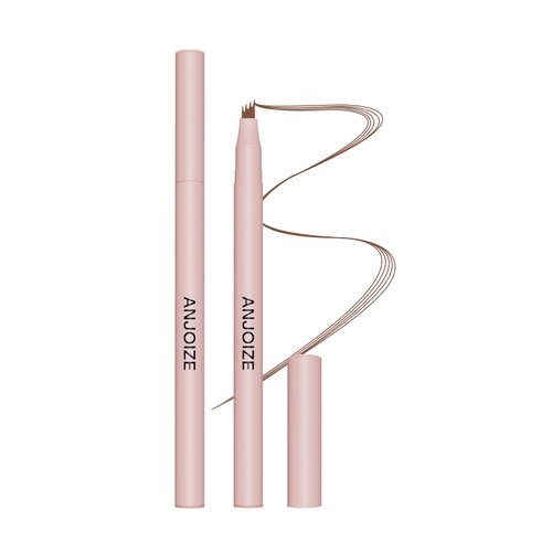 Anjoize Eyebrow Pen,Brow Pencil With 4 Micro-Fork Tip,Microblade Eyebrow Pen,Magic Eyebrow Pencil For Natural Look,3D Waterproof Microblading Eyebrow Pen,Long Lasting (Dark Brown)
