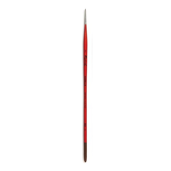 Raphael Kaerell Long Handle Oil & Acrylic Brush, Round, 2, Natural
