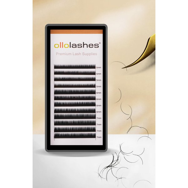 Bottom Lash Extension B Curl 0.05mm Mix5-7mm 5mm 6mm 7mm Black Color Bottom Lash Extensions (Mix5-7mm 0.05 B Curl)