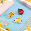 Yuxung 3 Pcs Pencil School Bus and Apple Hair Claw Clips Back to School Teacher Hair Clips Cute Hair Jaw Barrettes for Women Teachers Appreciation Gift Thick and Thin Hair Accessories