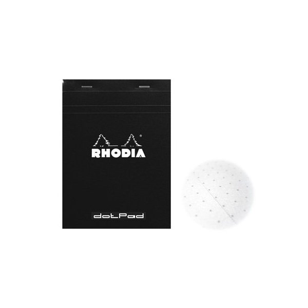 Rhodia Dot Pad Black 3.375 x 4.75 Notebook - R12559