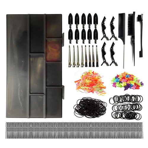 Anohuyho Hair Styling Pins & Accessories - 242 Piece Set with Bobby Pin Case & Comb Tools - Hair Accessories Organiser for Women, Dancers & Hair Stylists