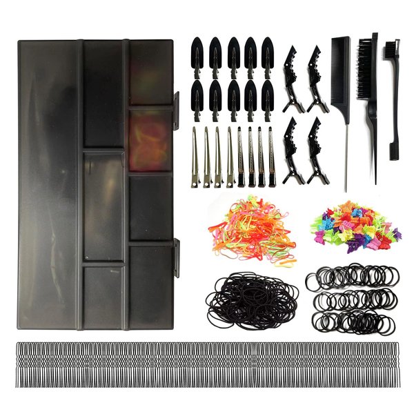 Anohuyho Hair Styling Pins & Accessories - 242 Piece Set with Bobby Pin Case & Comb Tools - Hair Accessories Organiser for Women, Dancers & Hair Stylists