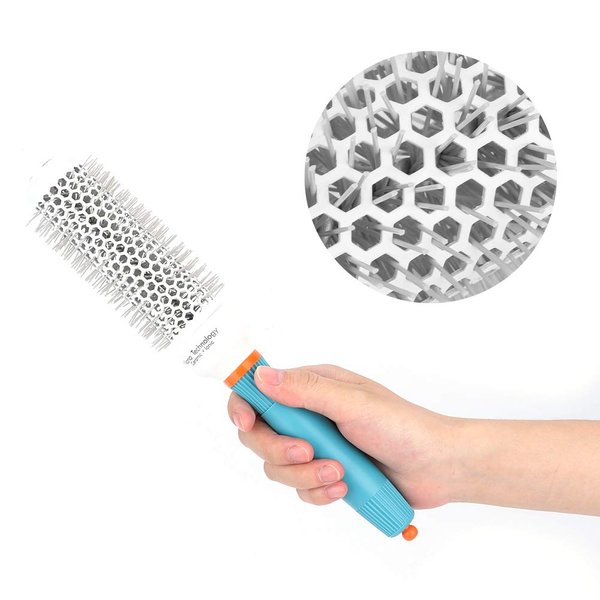 Yctze Round Aluminum Tube Roller Comb, Hairdressing Styling Comb, Blowout & Blow Drying Hairstyle Tool, Moroccan Oil Brush for Hair Polish 45mm - Set of 55 (32# (single