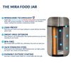 MIRA 9oz Insulated Food Jar Thermos for Hot Food & Soup, Compact Stainless Steel Vacuum Lunch Container - Sky Blue