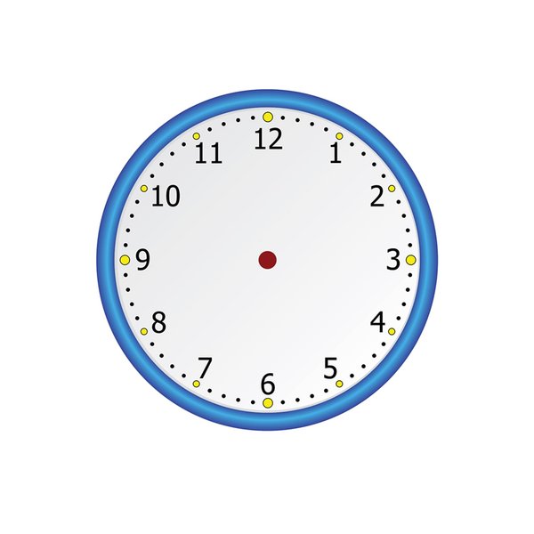 Geyer Instructional Products - 24" x 24" Blank Clock Face, Dry Erase, Easy Cling, Demonstration Clock for Kids