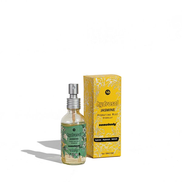 Somebody Jasmine Hydrosol - Hydrating, Cooling Mist/Toner for Face and Body, Flower Water 2oz