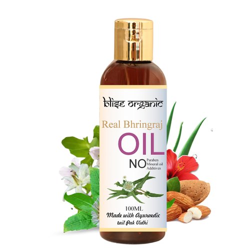Blise organic Real Bhringraj oil - 100% Pure and Natural Anti hairfall, Hair growth, for Men and Women, highest Bhringraj concentration, with 21 precious and rare herbs,