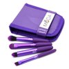 MODA Mini Purple 5pc Eye Travel-Size Makeup Brush Kit – Compact Vegan Eye Brushes for Blending, Shading & Lining with Travel Case