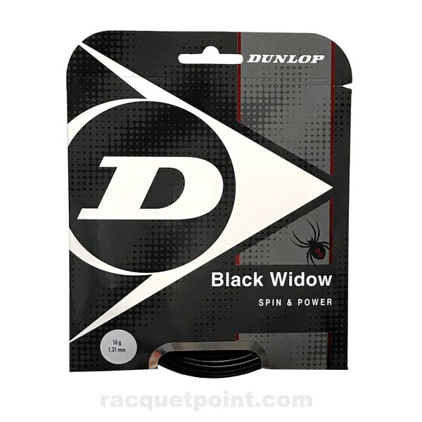 Dunlop Sports Black Widow Tennis String Set (16G), Package may vary